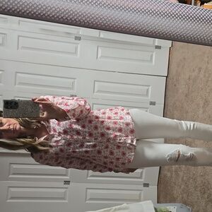 Cp shades linen button down blouse sz small
